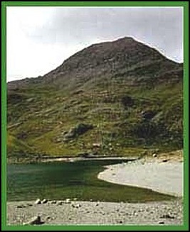 Snowdon and Llyn Llydaw viewed from the Miner's Track.